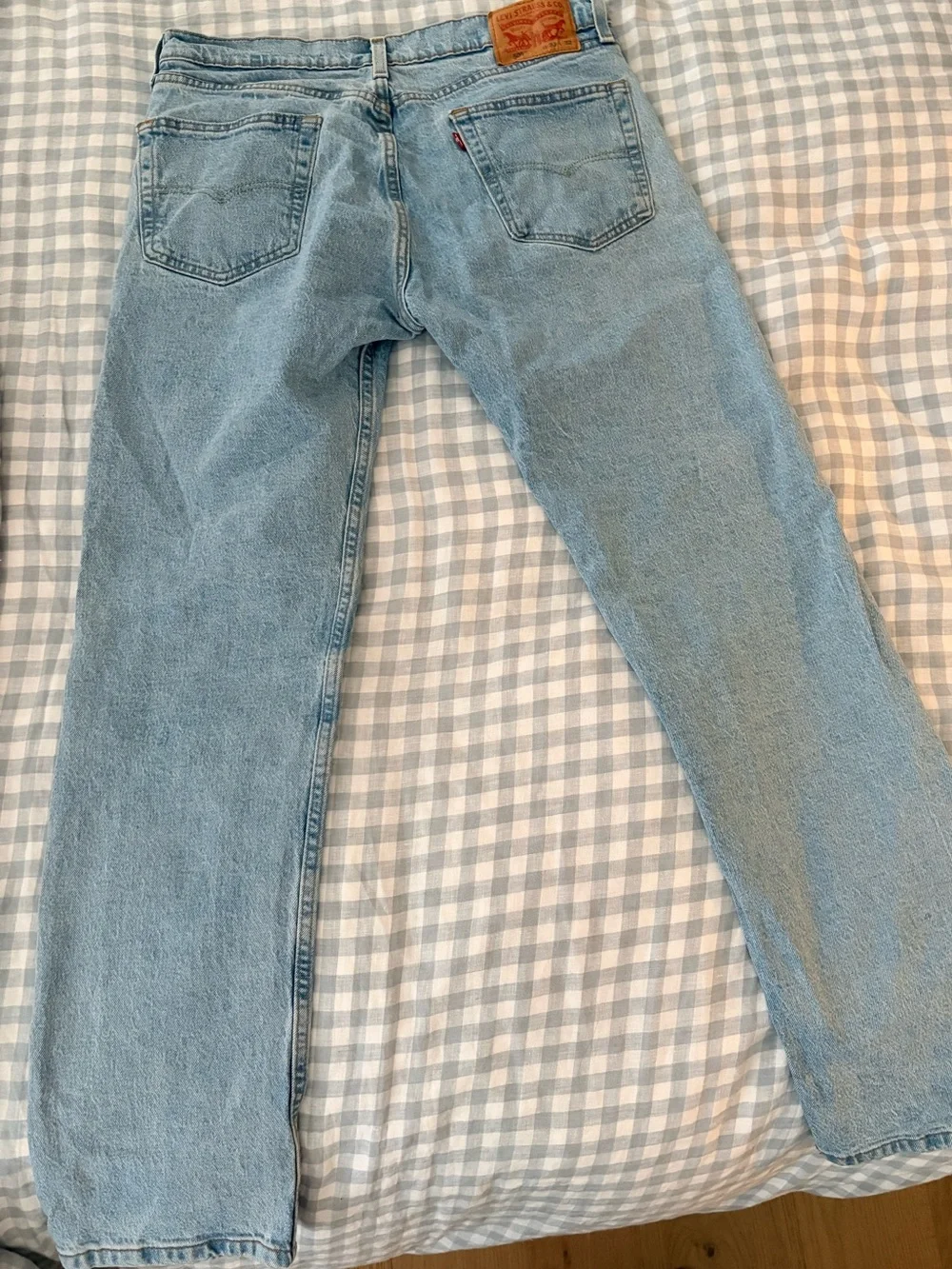 Vintage Levi's Light Blue 505 Straight Leg Jeans